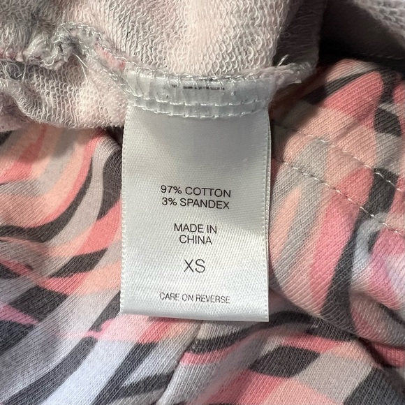 New York & Co Strapless Romper Pink Gray Zebra Print Drawstring Waist Casual XS - Picture 5 of 6